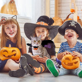 Halloween Bat Wings Costume with Pumpkin Bell for Cats and Small Dogs – Adjustable Pet Harness Outfit