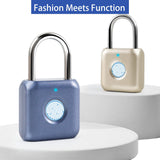 UMIKSMART Biometric Fingerprint Padlock with USB-C Rechargeable Battery, Fast Unlock Smart Lock for Gym Locker, Backpack & Storage