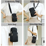 JANKS Small Nylon Crossbody Phone Bag for Women – Lightweight Mini Cell Phone Purse with Adjustable Strap (Black)