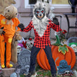Amscan Hungry Howler Werewolf Costume for Kids, Large (12-14), with Plaid Shirt, Furry Mask and Gloves