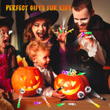 Halloween LED Finger Lights – 36 Pcs Glow-in-the-Dark Finger Projectors for Kids (6 Colors & Designs)