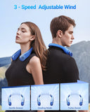 Portable Bladeless Neck Fan – Rechargeable Hands-Free Cooling Fan with 3 Speeds for Travel, Outdoor & Work