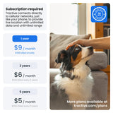 Tractive Smart GPS Dog Tracker with Health, Bark Monitoring & Virtual Fence Alerts – Waterproof Real-Time Pet Tracking Device (Brown)
