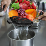 Clip-On Silicone Strainer for Pots & Pans – Heat Resistant Compact Food Drainer