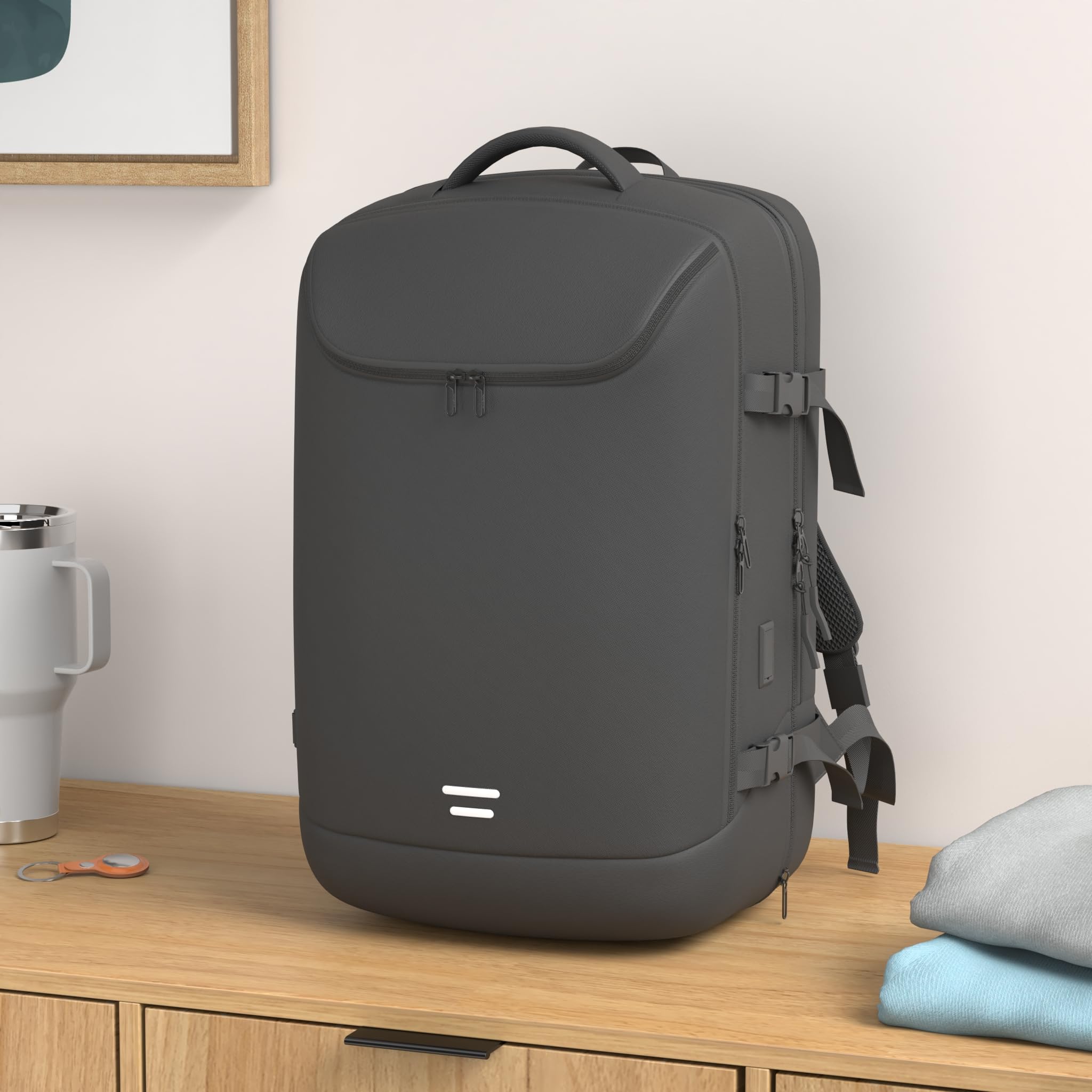 Expandable Travel Backpack 36L–50L – Carry On Laptop Backpack with USB Charging Port for Business Trips & 5-7 Day Travel