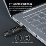 Mini Rechargeable LED Flashlight – Magnetic Pocket Light with USB Charging & Hands-Free Design