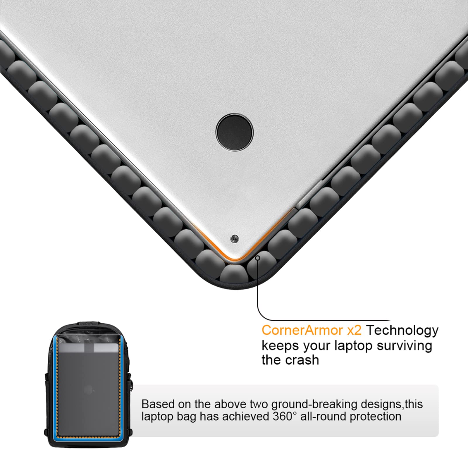 Tzowla Anti-Theft Laptop Backpack with USB Charging Port & Lock – Water-Resistant Business Travel Backpack for 15.6” Laptops (A-Black)