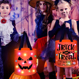 Light Up Halloween Trick-or-Treat Bag – LED Ghost Candy Bucket (Reusable, Orange, 2025 Edition)