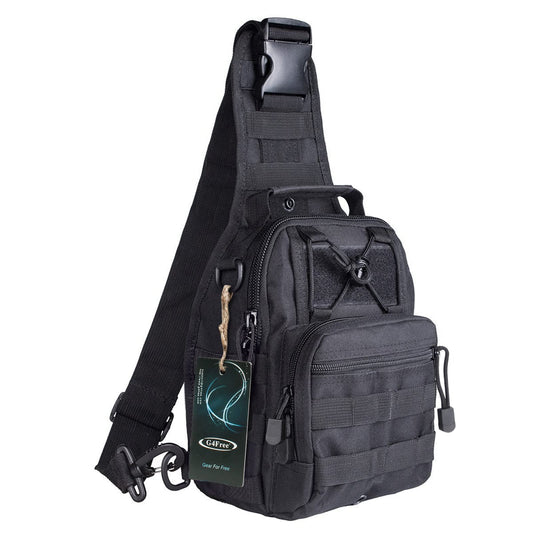G4FREE Tactical Sling Backpack – Lightweight Military-Style EDC Shoulder & Chest Bag for Outdoor Use (Black)