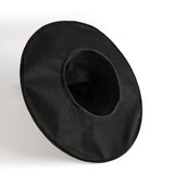 Black Witch Hat with Decorative Trim & Shapeable Wire Edge – Halloween Costume Accessory for Adults