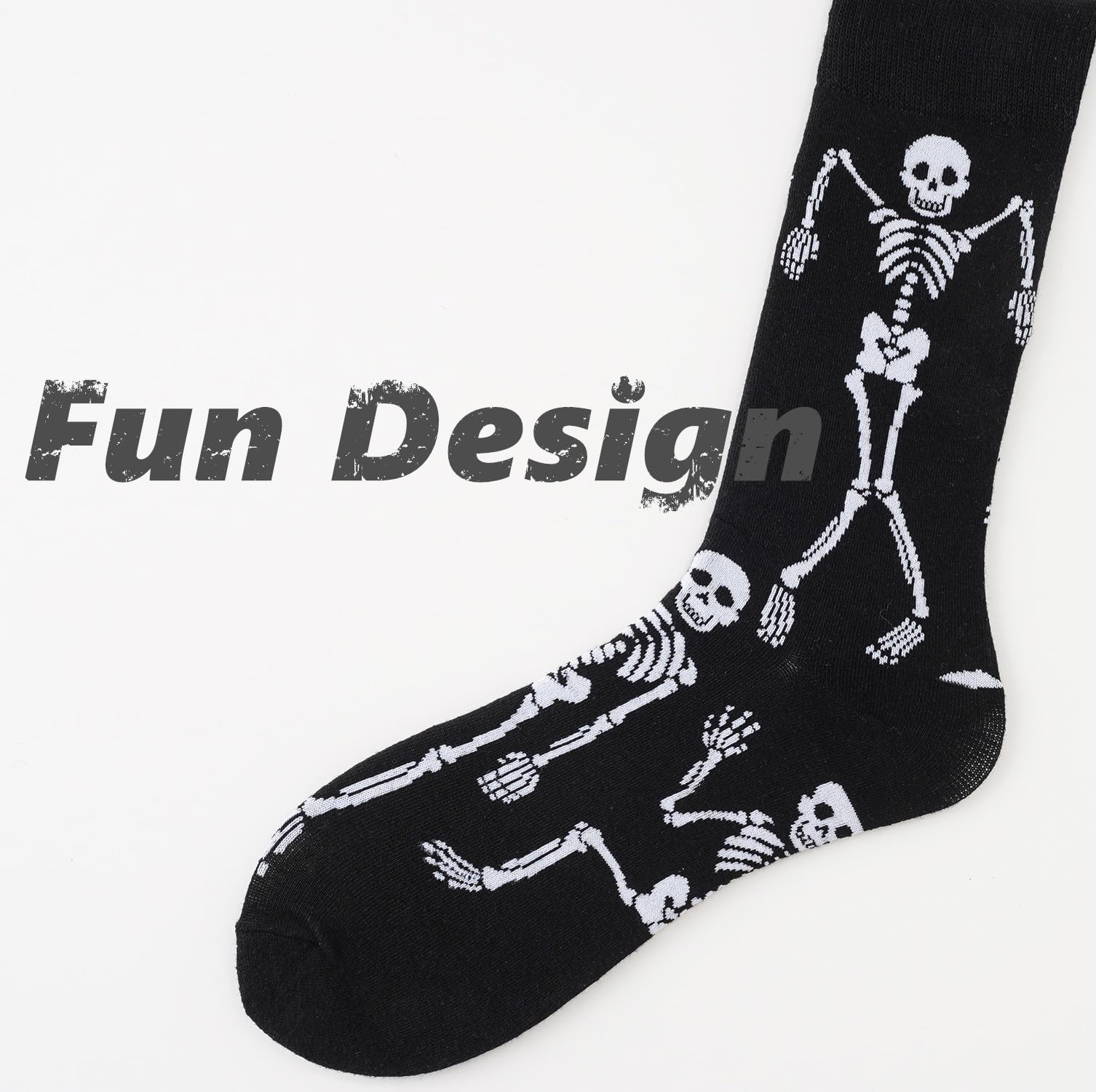 6Pairs Women’s Halloween Socks – Pumpkin, Ghost, Witch, Owl & Skeleton Crew Socks for Festive Comfort
