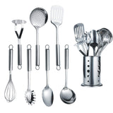 8-Piece Stainless Steel Cooking Utensil Set with Mirror Finish – Durable, Rust-Resistant & Dishwasher Safe