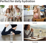 22 oz Clear Tritan Water Bottle with Leakproof Lid and Carry Ring