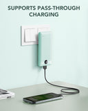 10000mAh Portable Power Bank with Built-in AC Wall Plug & Multi Cables – Ultra Lightweight Fast Charging Travel Battery Green