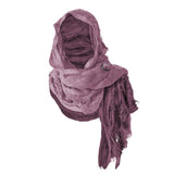 Burgundy Medieval Shawl with Viking Brooch – Cotton-Poly Cloak Scarf for Renaissance, LARP & Cosplay 🧙‍♂️🛡️