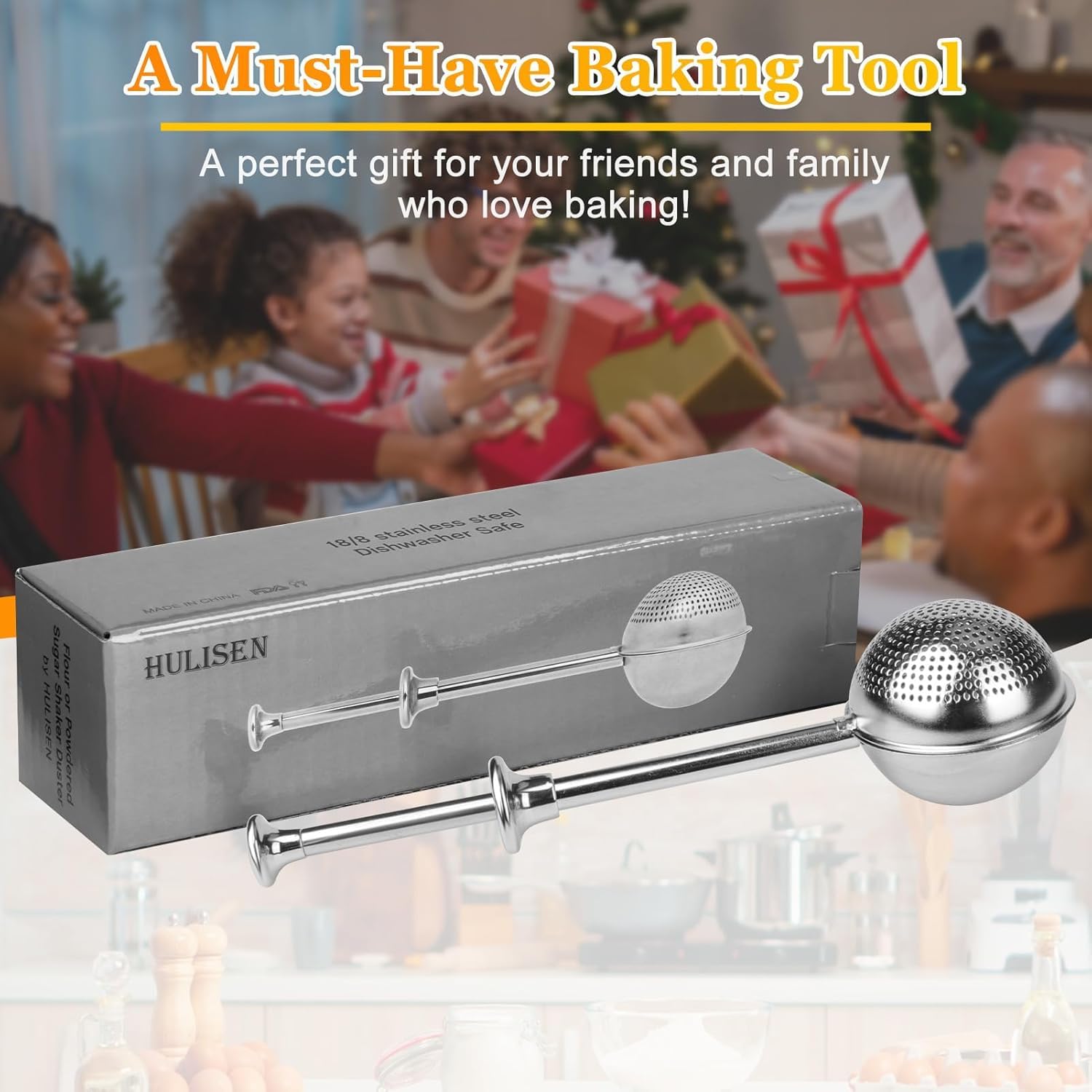 Stainless Steel Baking Dusting Wand – Cocoa, Powdered Sugar & Flour Shaker