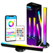 RGBW+IC Smart LED Light Bars with Music Sync, App & Remote Control – Black Ambient Gaming Lights