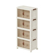 Spylandy Stackable Collapsible Storage Bins with Lids – Space-Saving Closet & Home Organizers (White, 4-Tier, 9-Gallon)