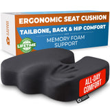Ergonomic Memory Foam Seat Cushion for Office Chair Coccyx Support Sciatica & Tailbone Pain Relief with Breathable Mesh Cover