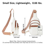 BOSTANTEN Small Leather Sling Bag for Women – RFID Blocking Crossbody Chest Bag for Travel & Daily Use (Beige)
