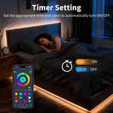Smart RGB LED Strip Lights with Music Sync, App & Remote Control – 16 Million Colors (Indoor Use)
