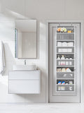 JARLINK Over-The-Door Organizer with 5 Shelves – Heavy-Duty Hanging Storage with Anti-Tilt Design (Grey)