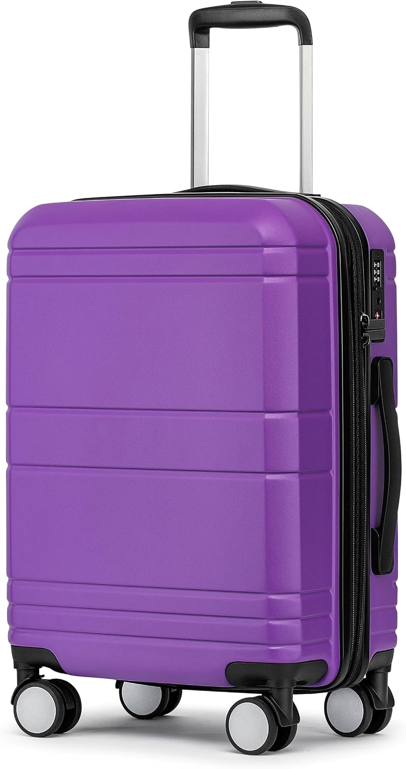 Rose Gold 20-Inch Expandable Hardshell Carry-On with TSA Lock