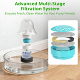 Premium Glass Cat Water Fountain 2.7L (90oz) – Ultra-Quiet Automatic Pet Hydration System (White)
