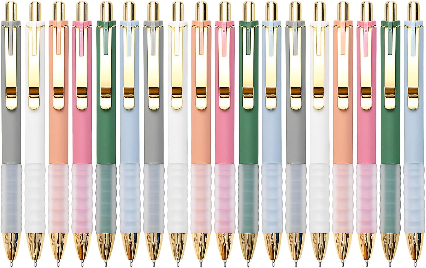 12-Pack Gold Retractable Black Ink Ballpoint Pens