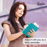 Feela 18 Pack Classic Ruled Notebooks with 18 Black Retractable Pens – Emerald Faux Leather Journals (8.3” x 5.1”)