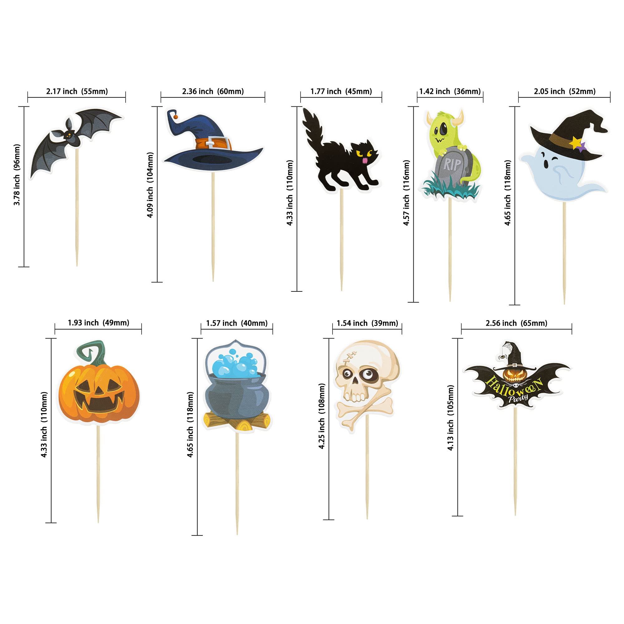 Halloween Witch Boot Cupcake Toppers – 36 Pcs Pre-Assembled Party Decorations (Halloween-Themed)