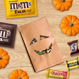 M&M’s, SNICKERS, TWIX & MILKY WAY Halloween Variety Bag – 120PCS Bulk Assortment of Fun Size Chocolate Treats 🍬🎃