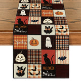 Halloween Table Runner – 13x72 Inch Black Polyester Decorative Runner for Dining Room & Holiday Party Table Décor