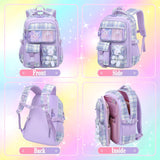 3-Piece Girls School Backpack Set with Lunch Bag