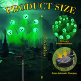 VIHOSE 2 Packs Halloween Decorations Outdoor Halloween Ghost Path Lights 12 LED Spooky Solar Lights Waterproof Solar Firefly Ghost Swaying Light for Outside Garden Lawn Yard Decors (Green)