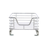 Household Essentials Glidez Single-Tier Pull-Out Cabinet Organizer – Chrome Slide-Out Storage with Protective Liner