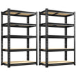 REIBII Heavy Duty 5-Tier Metal Storage Shelves Set of 2 – 2000 lbs Adjustable Garage & Pantry Shelving System