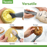 Tovolo Scoop & Spread Large – Dual-End Silicone & Nylon Spreader for Peanut Butter, Jelly & More