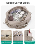 BAGSMART Gym & Travel Duffle Bag for Women – Lightweight Water-Resistant Weekender with Wet Pocket (Camel)