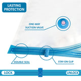 COZY ESSENTIAL Vacuum Storage Bags Set (20-Pack) – Space Saver Compression Bags for Clothes, Bedding & Travel (Transparent)