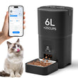 Smart WiFi Automatic Pet Feeder with App Control, 6L Food Storage, Portion Scheduling, and Stainless Steel Bowl for Cats and Dogs