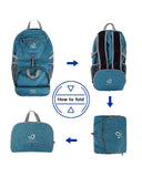 Waterfly 20L Ultra-Light Foldable Travel Backpack – Packable Daypack for Hiking & Travel, Teal Blue