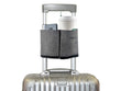 Suitcase Cup Holder for Luggage Handle – Travel Drink Holder with Phone & Passport Pocket