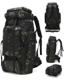 70L Tactical Camping & Hiking Backpack – Large-Capacity Water-Repellent Outdoor Pack with Breathable Support (Black)
