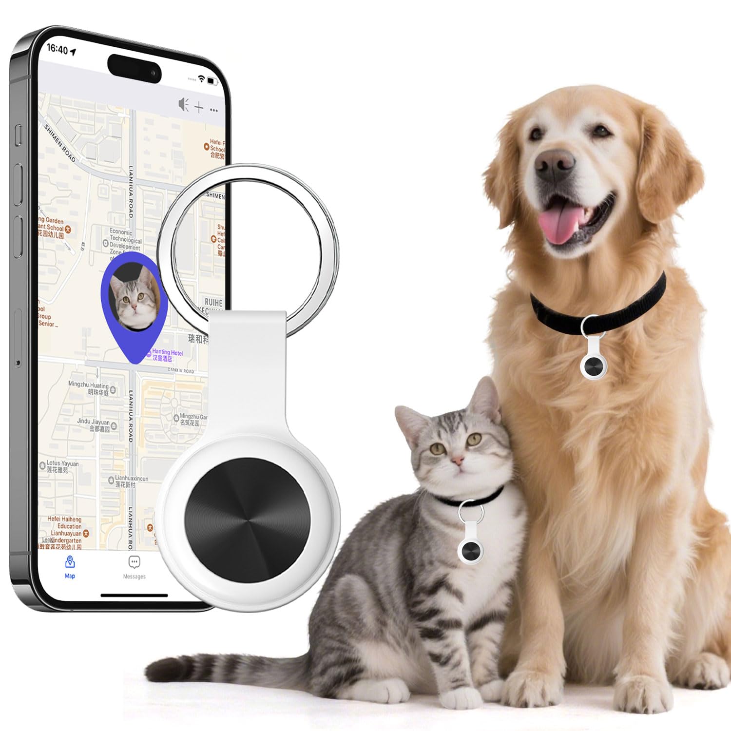 Ultra-Compact Smart GPS Tracker, No Subscription, Waterproof Real-Time Locator with 365-Day Battery & Global Tracking