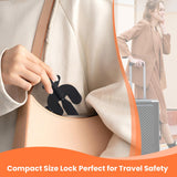 WINCHY Portable Door Lock – Heavy-Duty Stainless Steel Travel Security Lock for Hotels, Apartments & Bedrooms (Black)