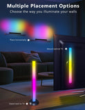 RGBW+IC Smart LED Light Bars with Music Sync, App & Remote Control – Black Ambient Gaming Lights