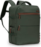 Green 3-Piece Carry-On Luggage Set with Backpack & Toiletry Bag