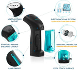 BIZOND Compact Handheld Garment Steamer with Nano Filter, Leakproof Travel Wrinkle Remover for Clothes
