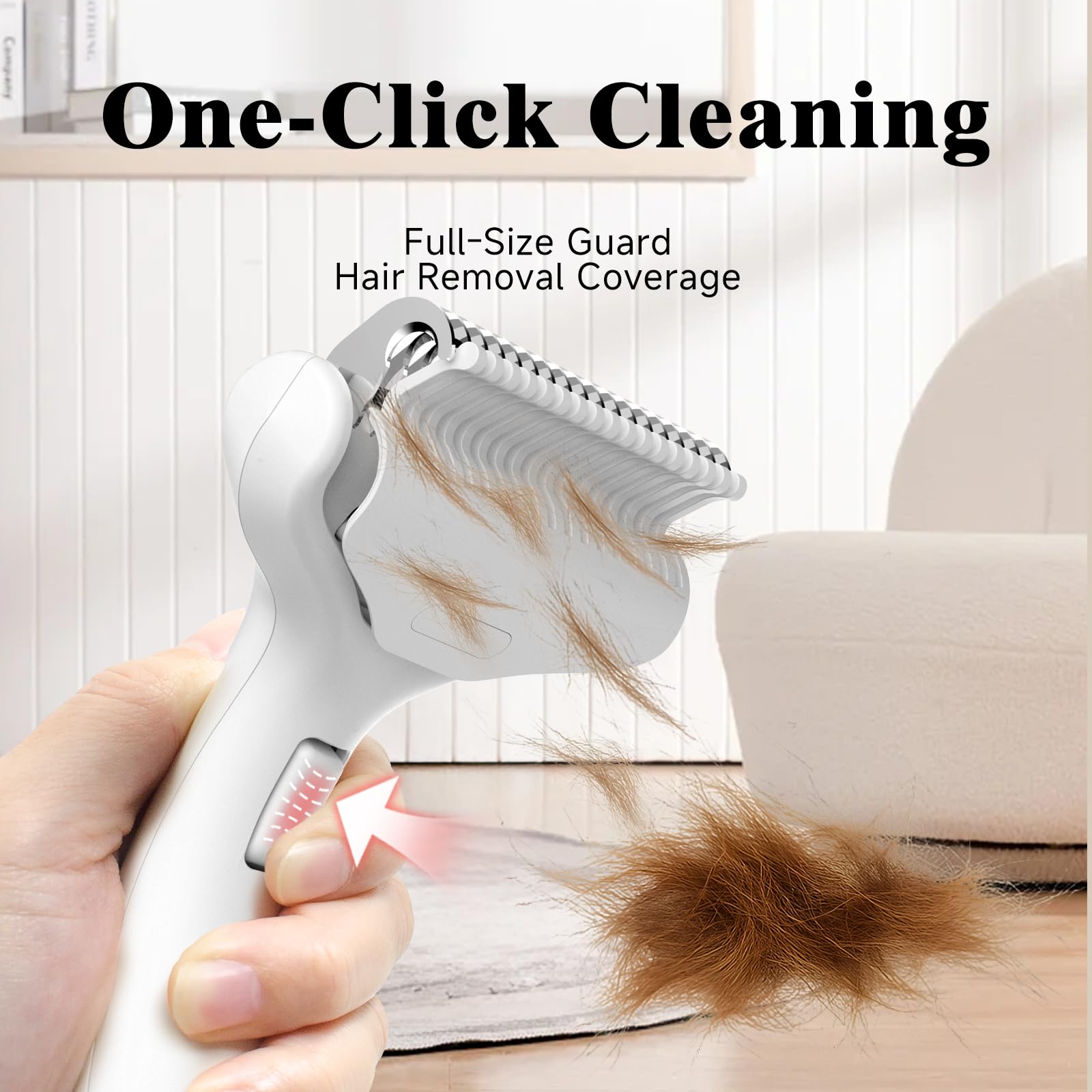 3-in-1 Cat Steam Grooming Brush with Mist Spray & Massage Function – Self-Cleaning Pet Hair Remover for Cats & Dogs (White)